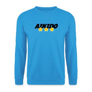 Aikido – Kampfsport – Aikido - Unisex Pullover - Meeresblau - Vorne - Alina (178cm) & Michal (187cm)