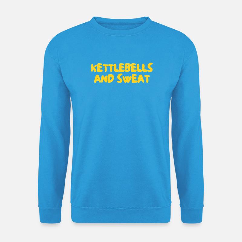 Kettlebells und Schweiß - Unisex Pullover - Meeresblau
