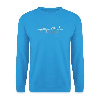 Retro Street 40 Years Forties Gift 1986 - Unisex Sweatshirt - sea blue - Front - Alina (178cm) & Michal (187cm)