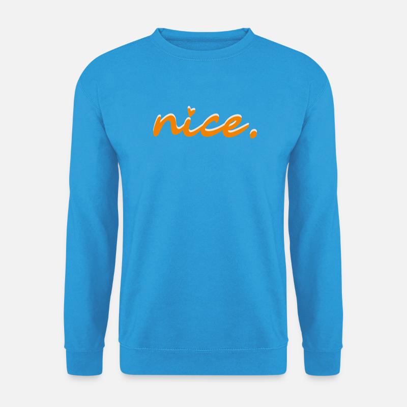 nice (orange mit hellem Schatten) - Unisex Pullover - Meeresblau