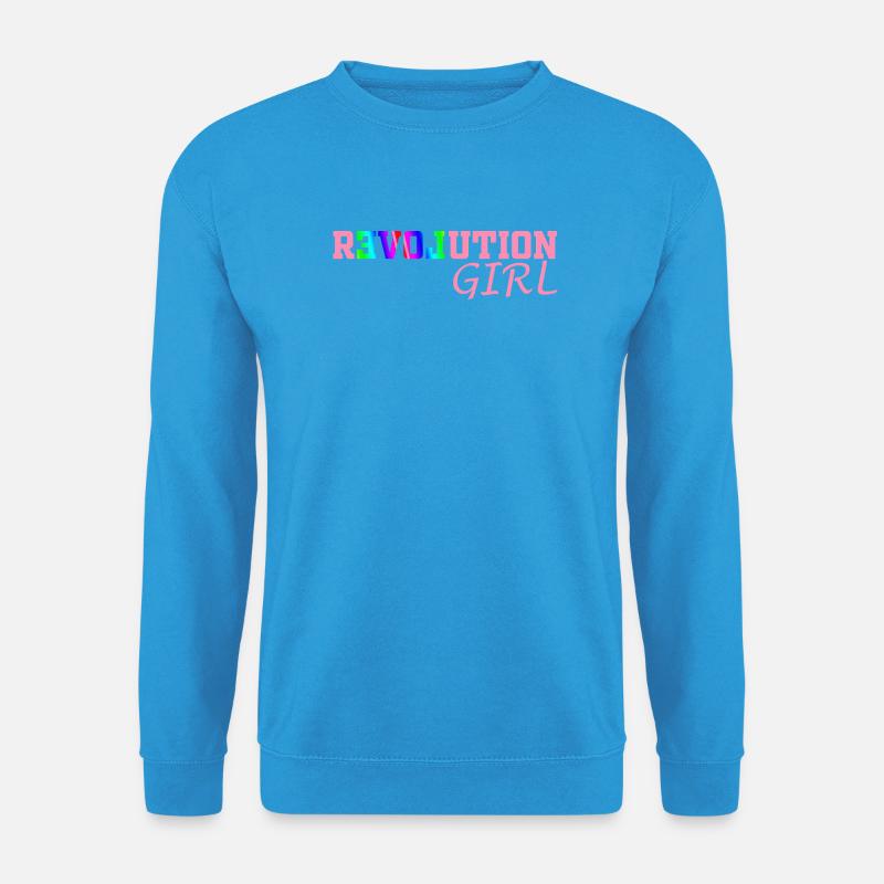 Revolution Girl  - Unisex Pullover - Meeresblau