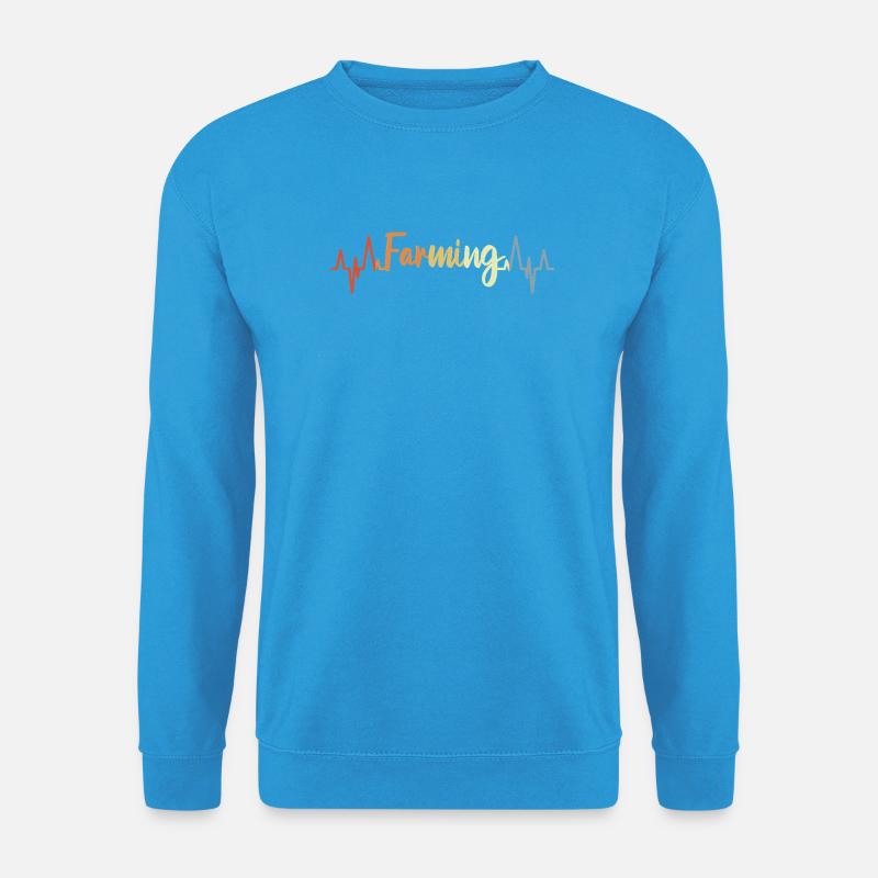 Landwirt Herzschlag - Unisex Pullover - Meeresblau