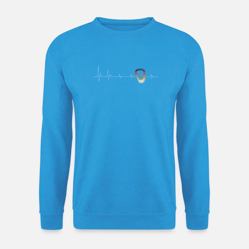 Kettlebell Pulse Fitness-Grafik - Unisex Pullover - Meeresblau