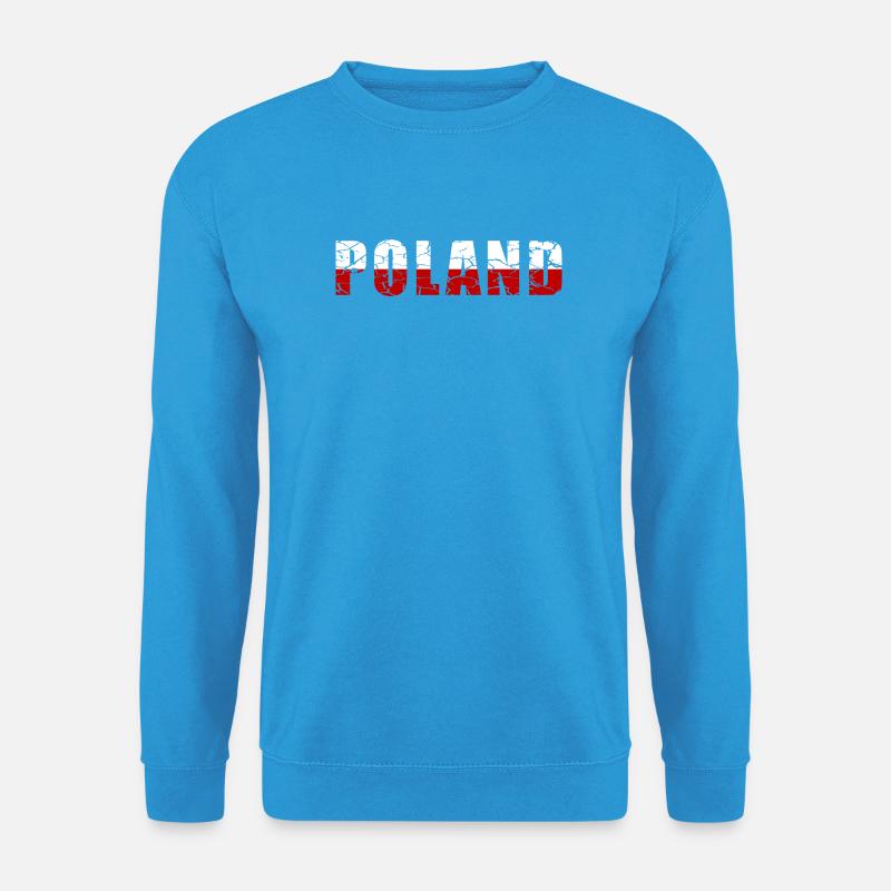 Poland Design im Grungestyle - Unisex Pullover - Meeresblau