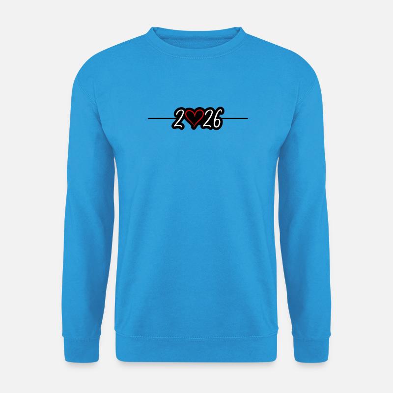 2026 Herz - Unisex Pullover - Meeresblau