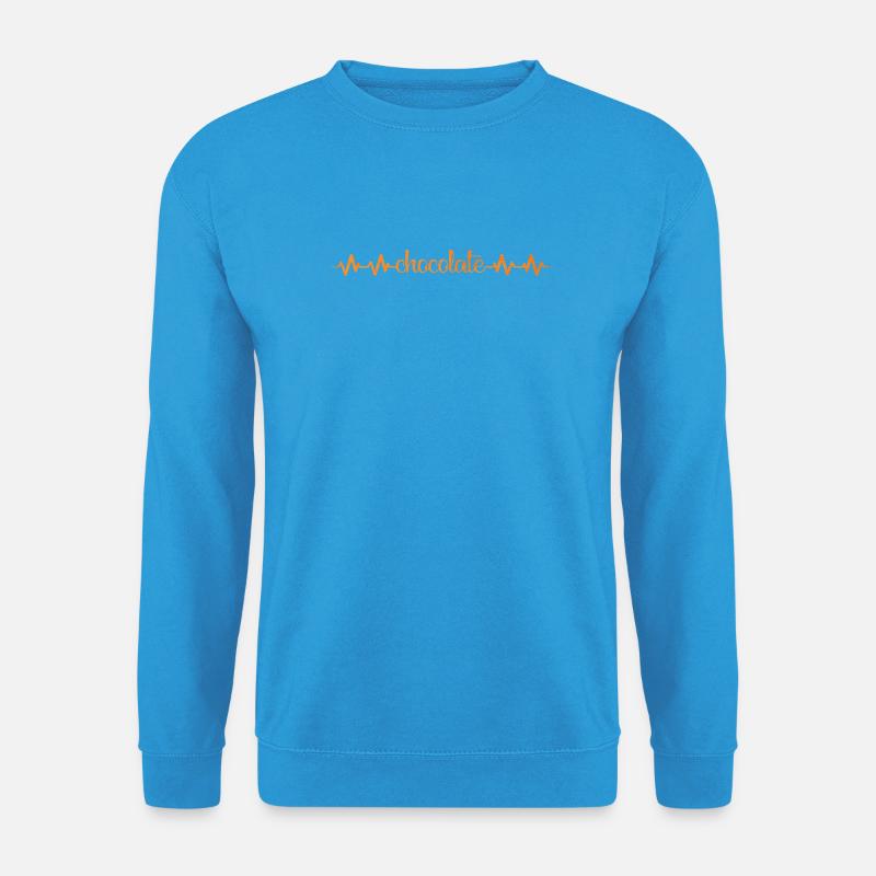 Herzschlag Schokolade Muster - Unisex Pullover - Meeresblau