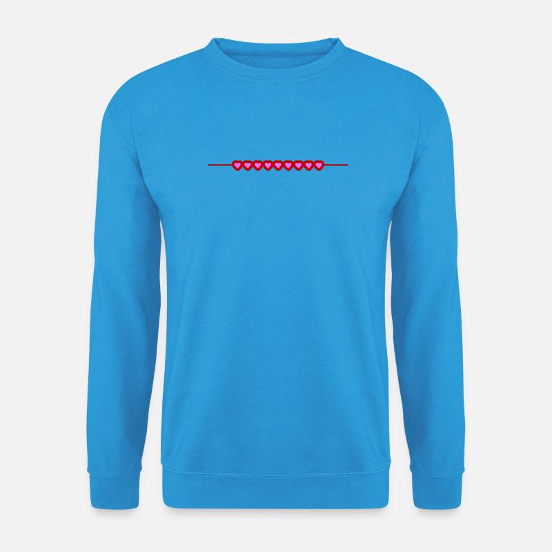 Herzen Linie Liebe - Unisex Pullover - Meeresblau
