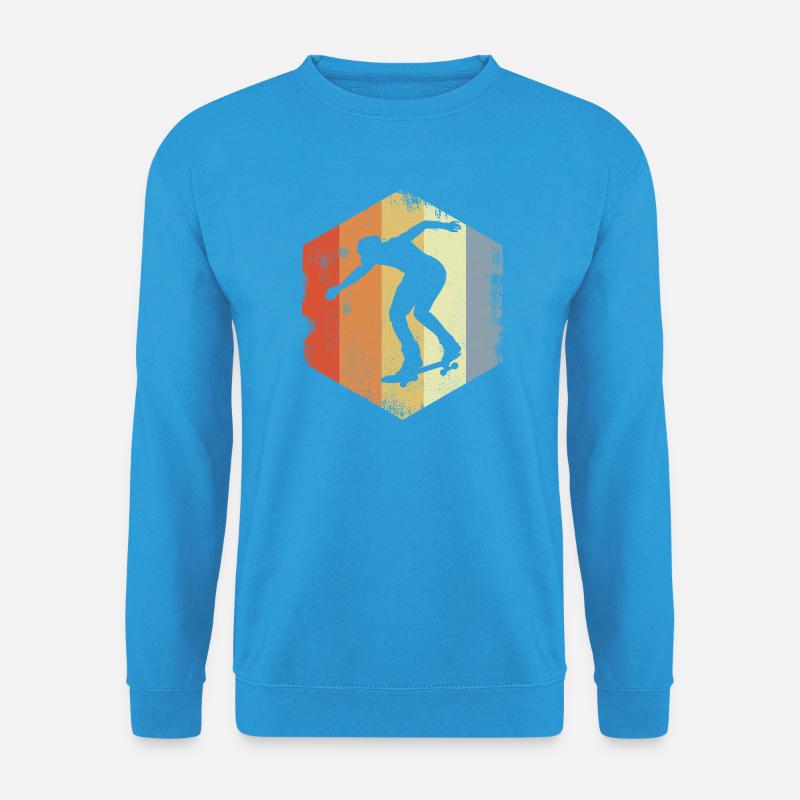 Skateboarder Oldschool - Unisex Pullover - Meeresblau