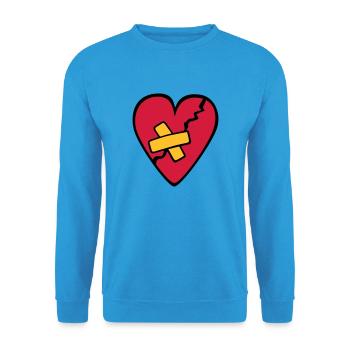 CoeurBrisé - Unisex Sweatshirt - sea blue - Front - Alina (178cm) & Michal (187cm)