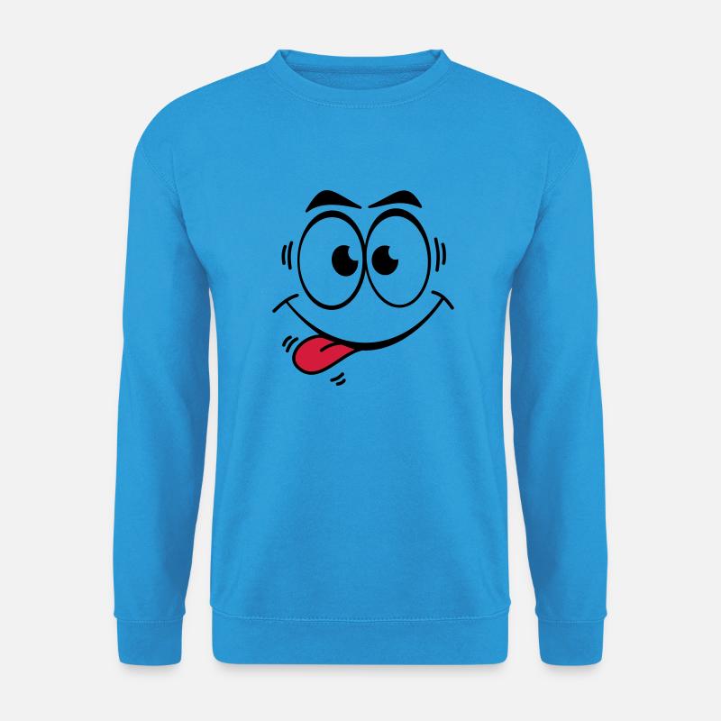 Gesicht Zunge 2 - Unisex Pullover - Meeresblau