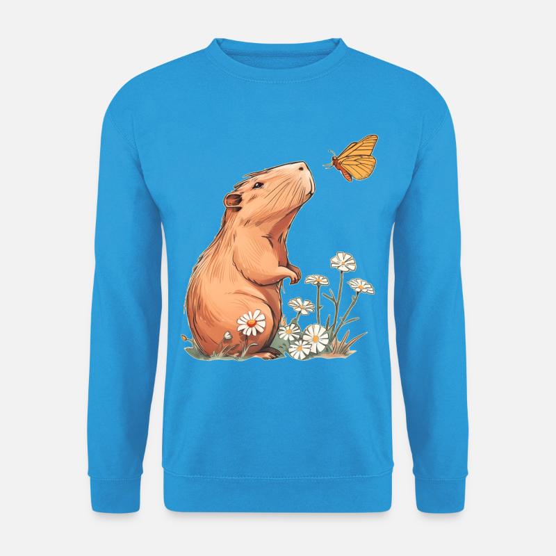 Capybara Schmetterling - Unisex Pullover - Meeresblau