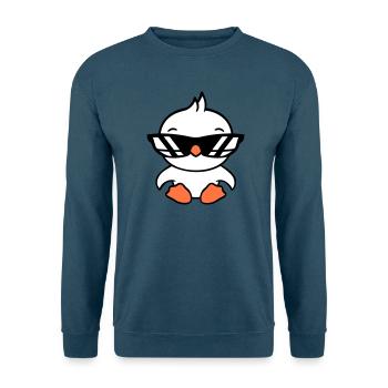 Vogel Sonnenbrille Cool schwarze Brille Coolness - Unisex Pullover - Meeresblau - Vorne - Alina (178cm) & Michal (187cm)