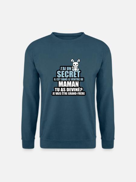 j'ai un secret je vais être grand-frère - Sweat-shirt Unisexe - bleu mer