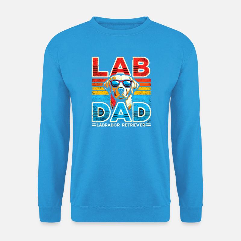 Labrador Papa Retro Sonnenbrille - Unisex Pullover - Meeresblau