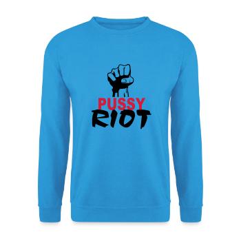Pussy Riot - Unisex Sweatshirt - sea blue - Front - Alina (178cm) & Michal (187cm)