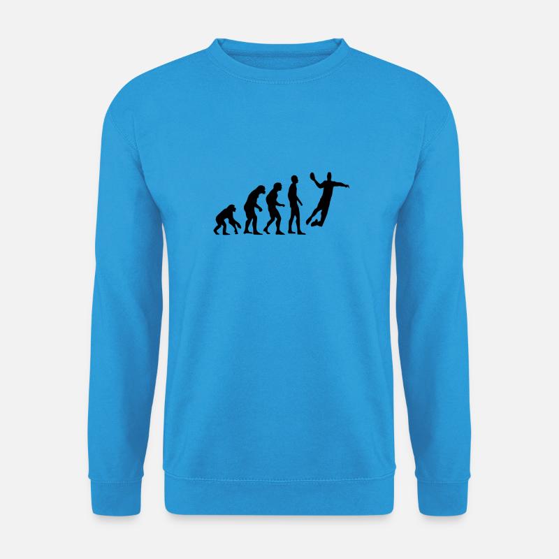 Human Evolution Handball - Unisex Sweatshirt - sea blue