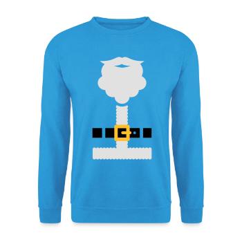 Santa suit and beard - Unisex Sweatshirt - sea blue - Front - Alina (178cm) & Michal (187cm)