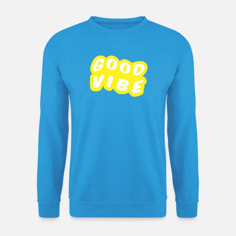 Good Vibe Grafique Gelb - Unisex Pullover - Meeresblau