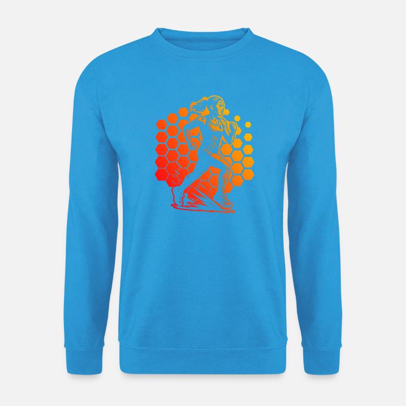 Iconisches Running Motiv - Unisex Pullover - Meeresblau