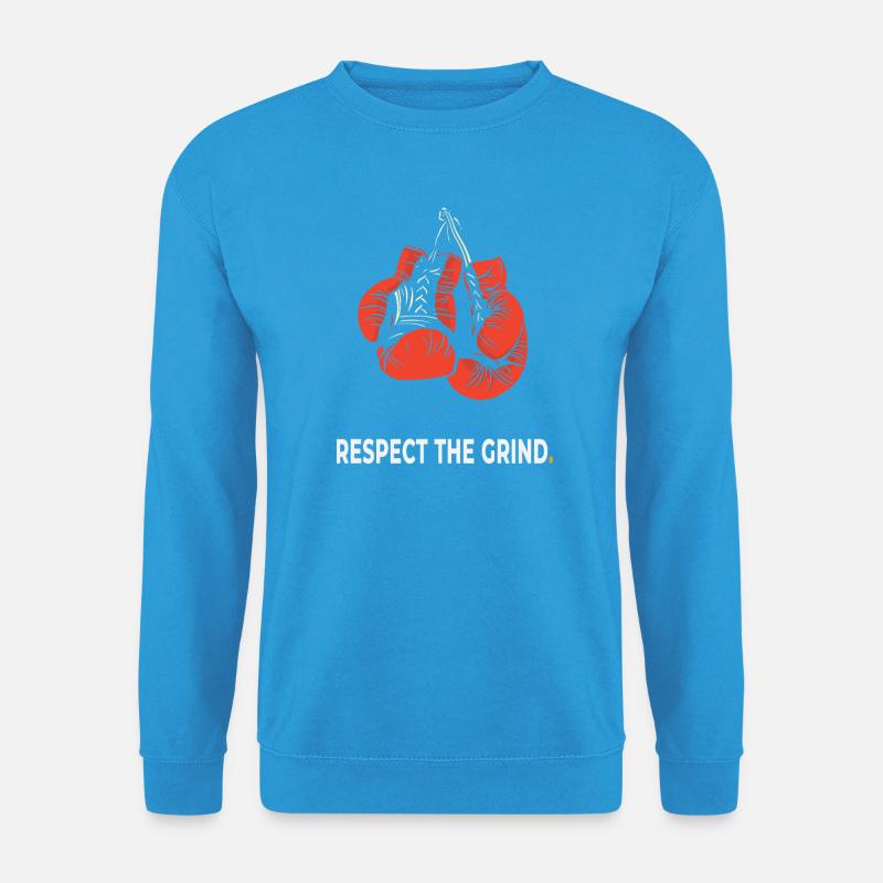 Respect the Grind – Boxing Motivation - Unisex Pullover - Meeresblau