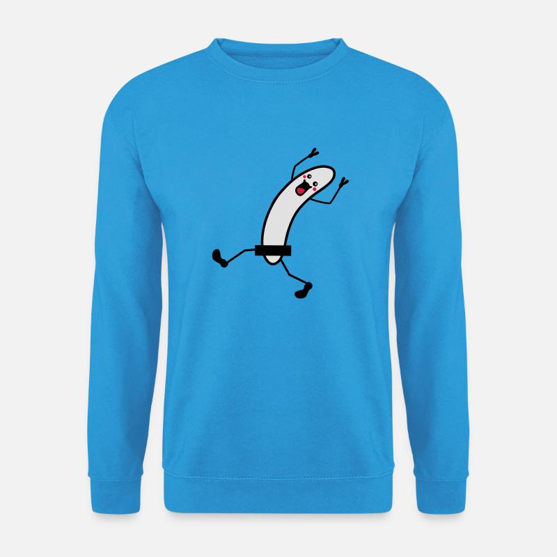 Naked Running Banana - Unisex Pullover - Meeresblau