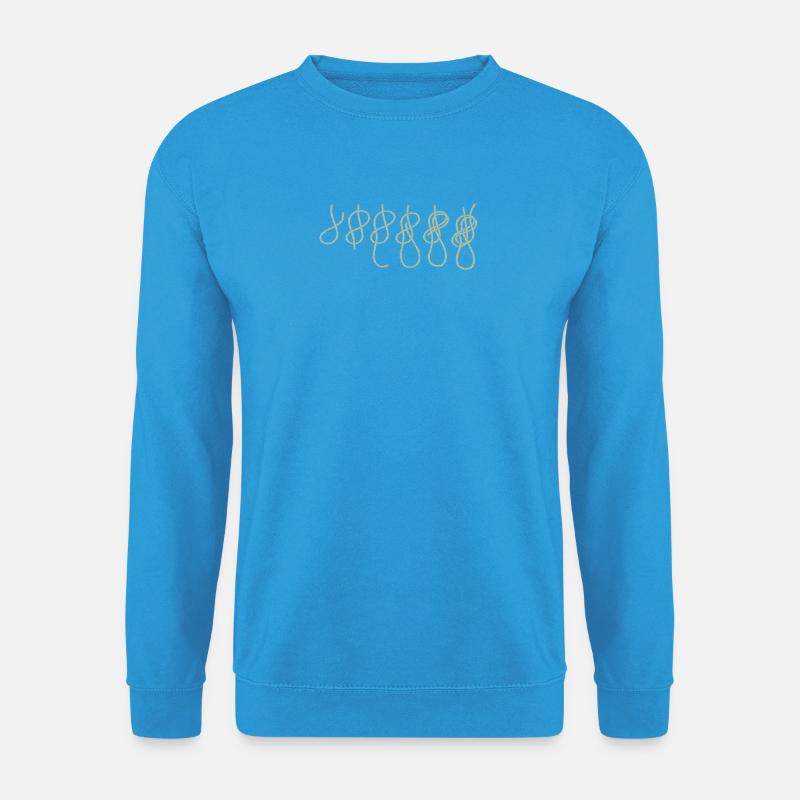 Evolution climbing climbing knot eighth knot - Unisex Sweatshirt - sea blue