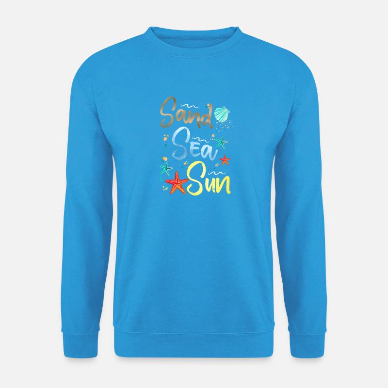 Sand See Sonne Illustration - Unisex Pullover - Meeresblau