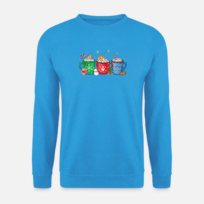 Weihnachten Heiße Schokolade Tasse - Unisex Pullover - Meeresblau
