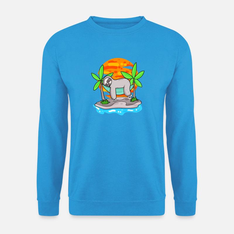 Faultier am Strand - Unisex Pullover - Meeresblau