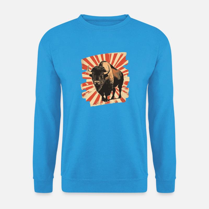 Bison - Unisex Pullover - Meeresblau