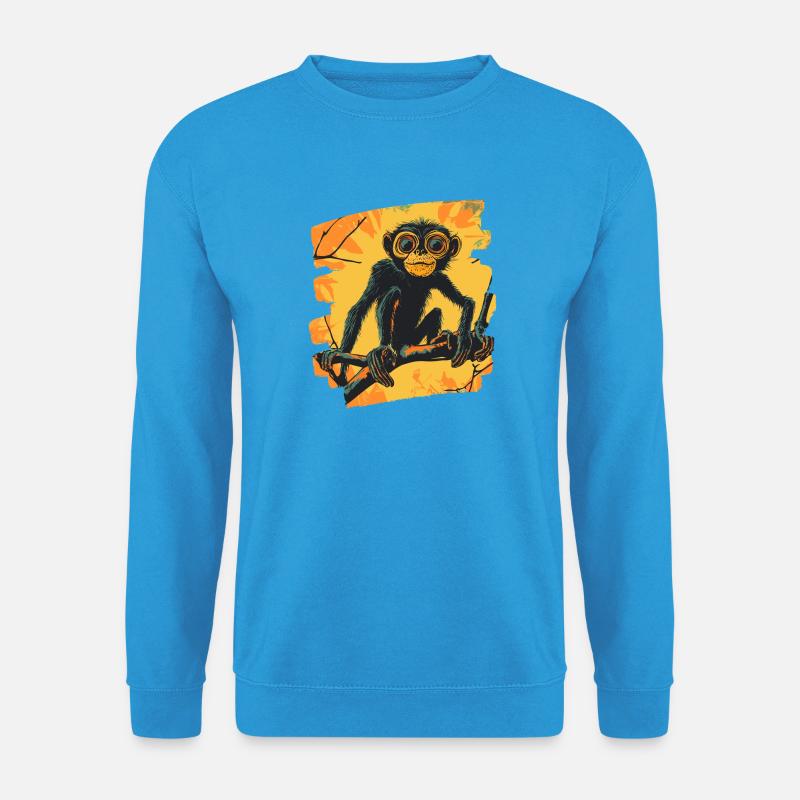 Affe - Unisex Pullover - Meeresblau