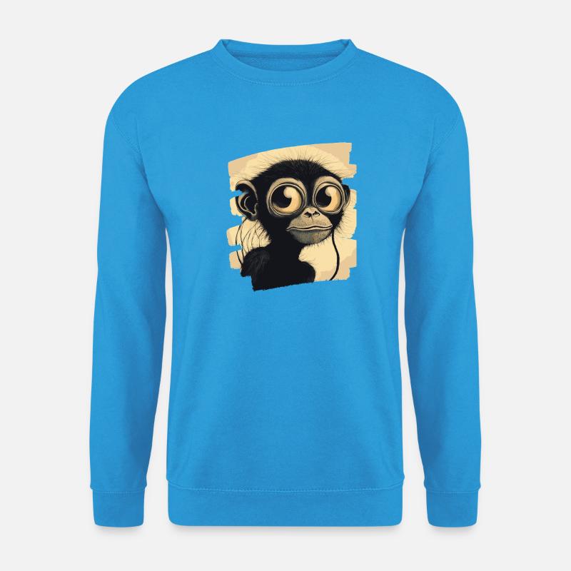 Affe - Unisex Pullover - Meeresblau