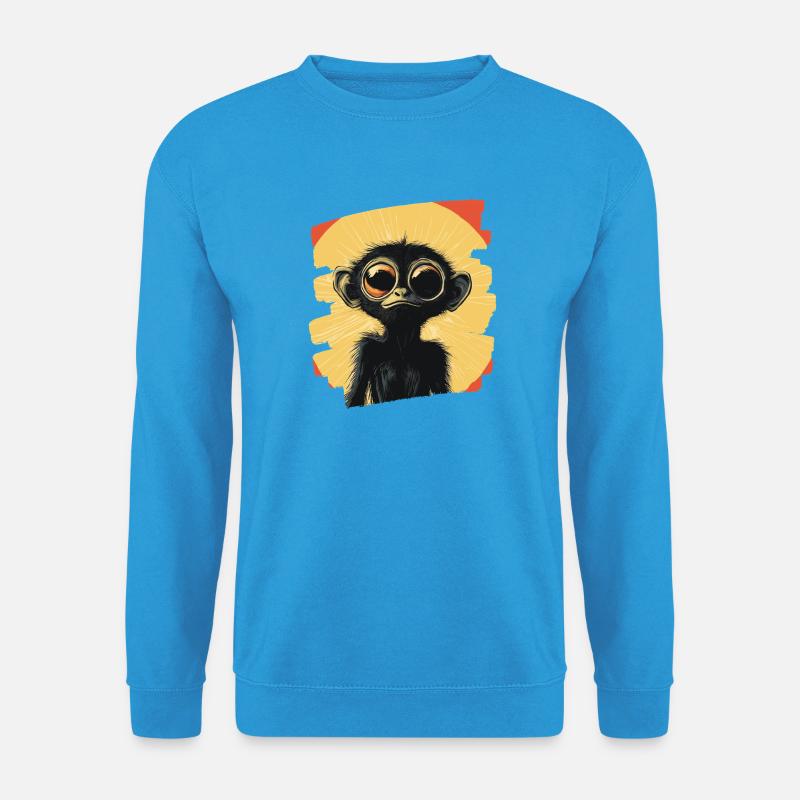 Spinnenaffe Retro - Unisex Pullover - Meeresblau