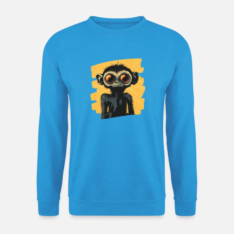 Spinnenaffe Retro - Unisex Pullover - Meeresblau
