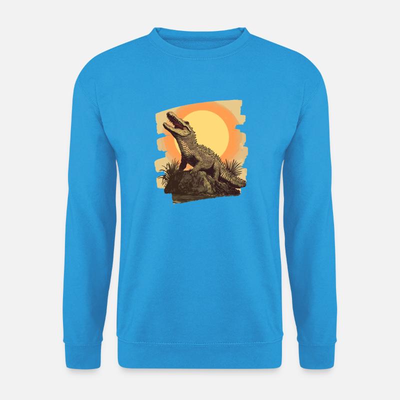 Krokodil Retro - Unisex Pullover - Meeresblau