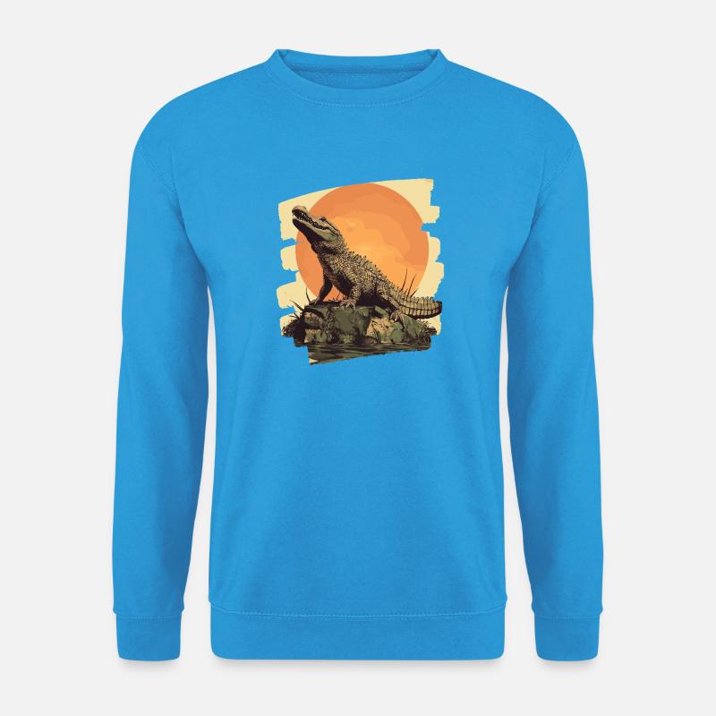 Krokodil Retro - Unisex Pullover - Meeresblau