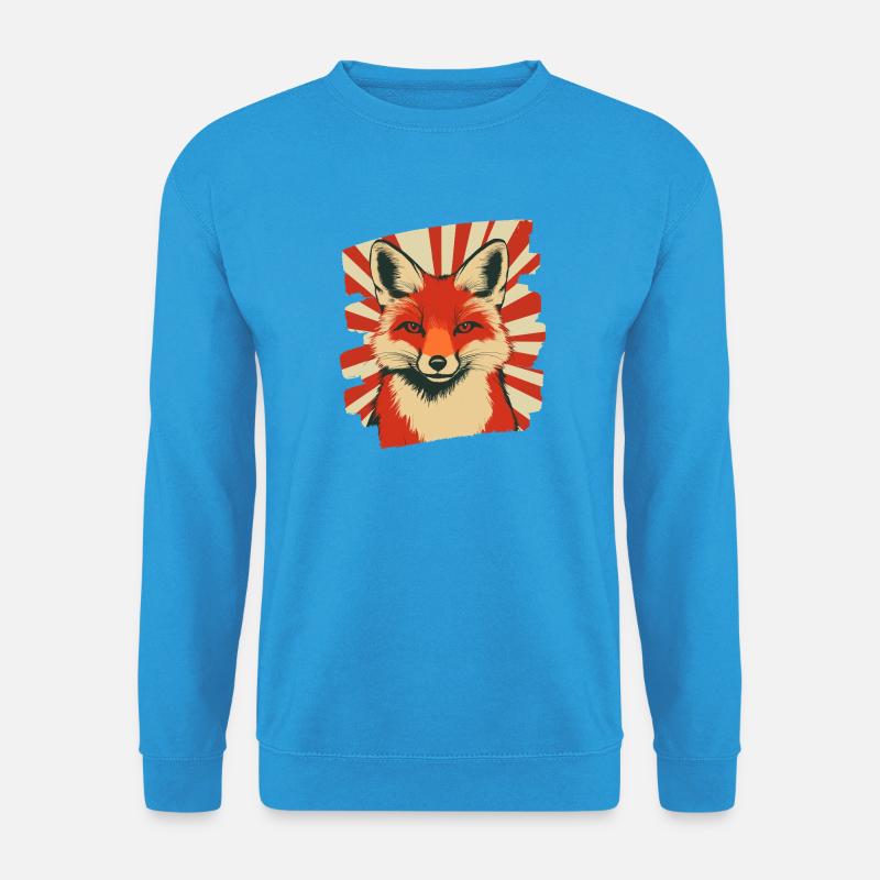 Fuchs Retro - Unisex Pullover - Meeresblau