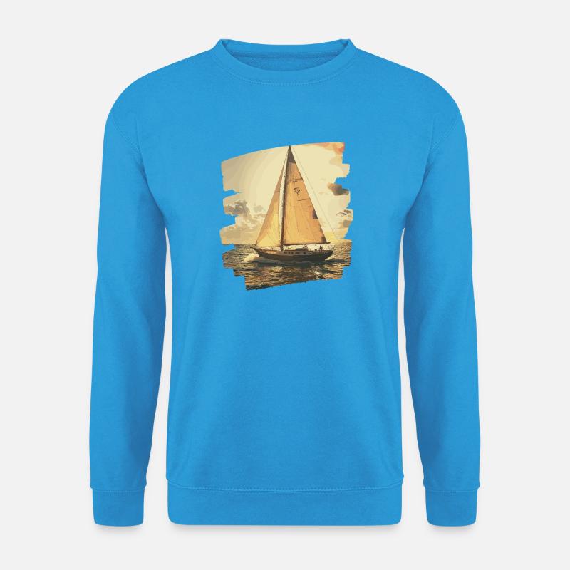 Segelboot - Unisex Pullover - Meeresblau