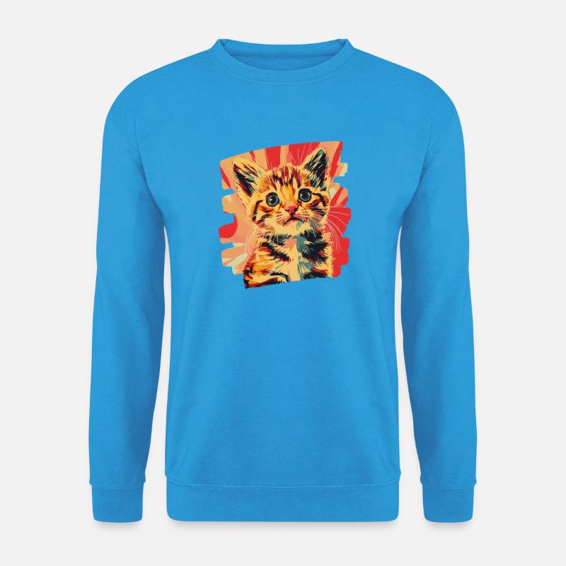 Kätzchen - Unisex Pullover - Meeresblau
