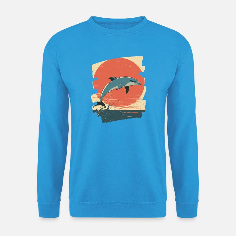 Delfin - Unisex Pullover - Meeresblau