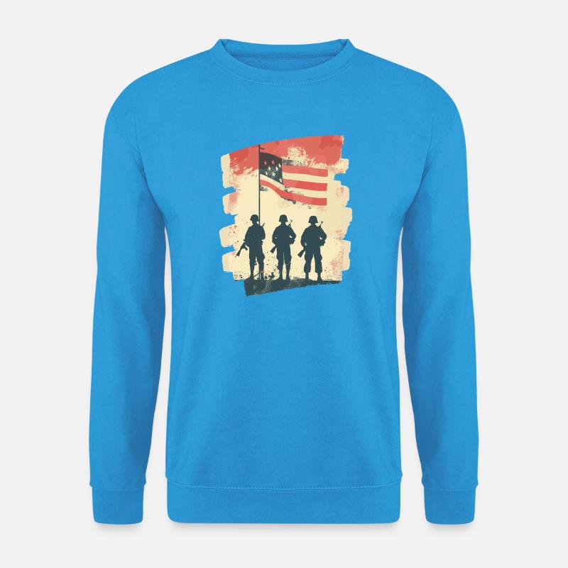 USA 4 - Unisex Pullover - Meeresblau