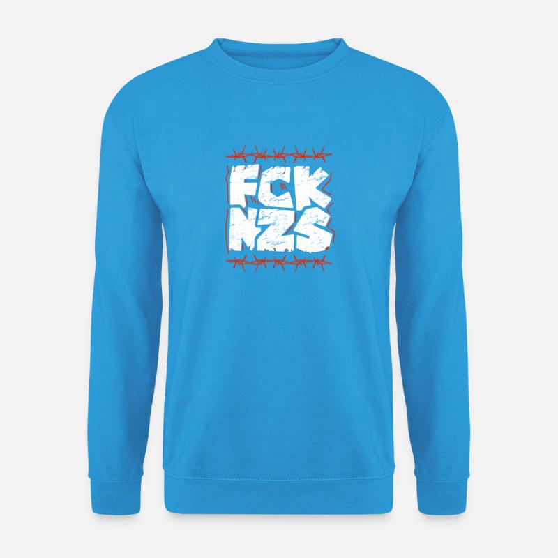 FCKNZS Antifaschistisches Statement - Unisex Pullover - Meeresblau