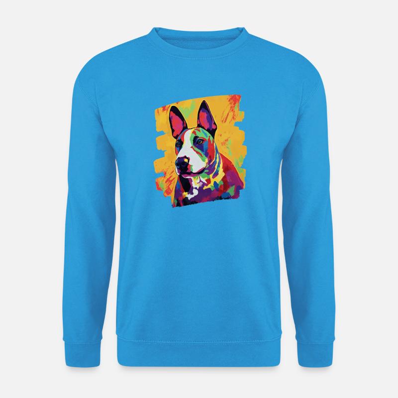 Bullterrier Kampfhund - Unisex Pullover - Meeresblau