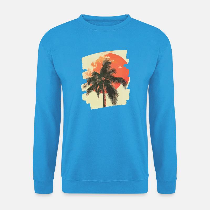 Palm Tree Sunset Summer - Unisex Sweatshirt - sea blue