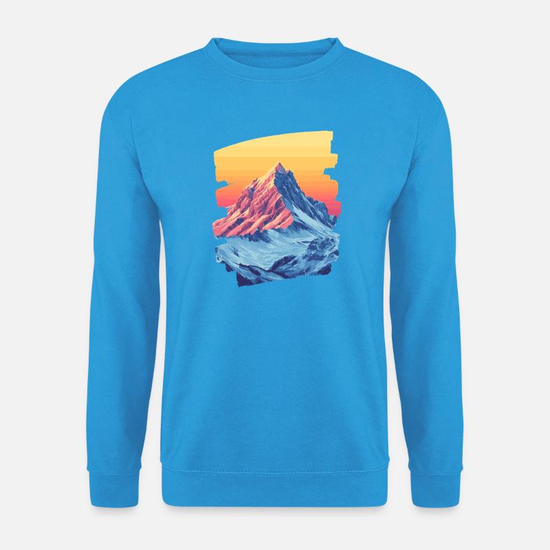 Berge Klettern Kletterer Wandern - Unisex Pullover - Meeresblau