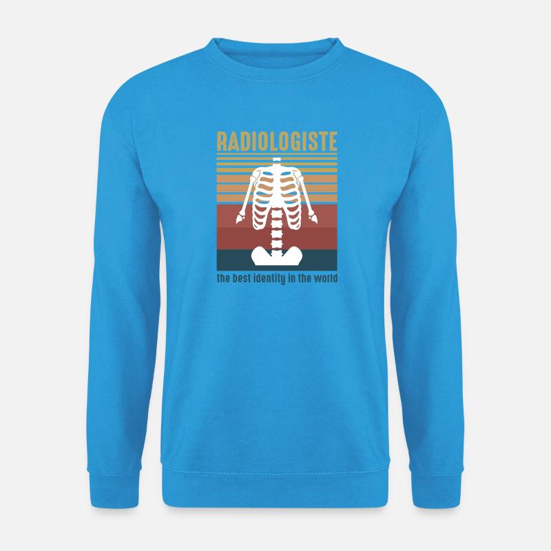 Retro Anatomie Radiologe Skelett - Unisex Pullover - Meeresblau