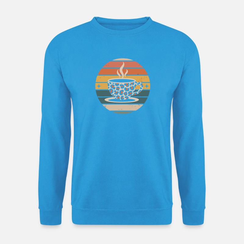 Retro Kaffeetasse Kaffee - Unisex Pullover - Meeresblau