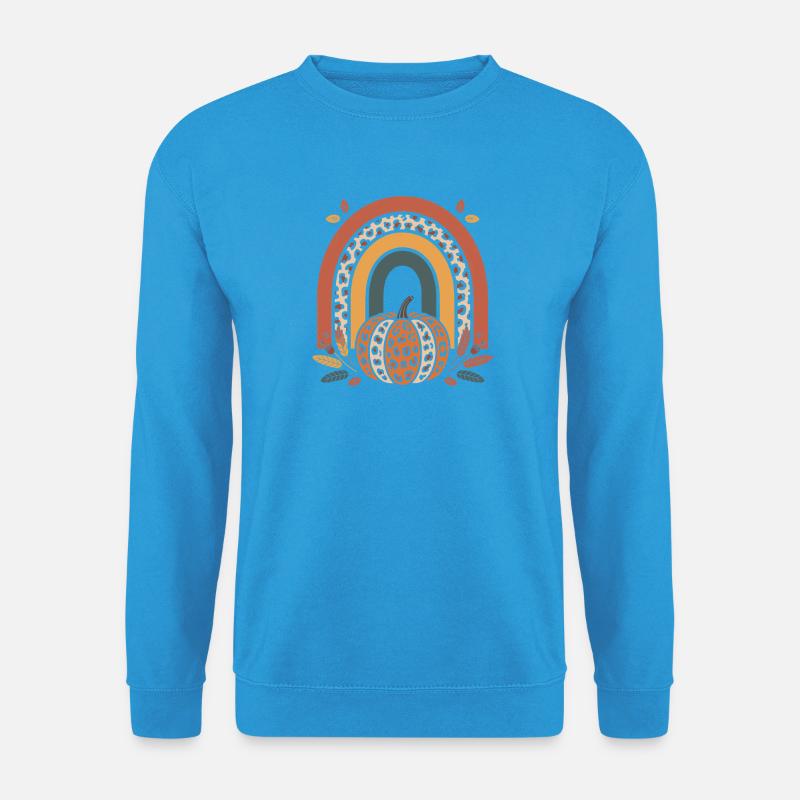 Kürbis Regenbogen herbst - Unisex Pullover - Meeresblau