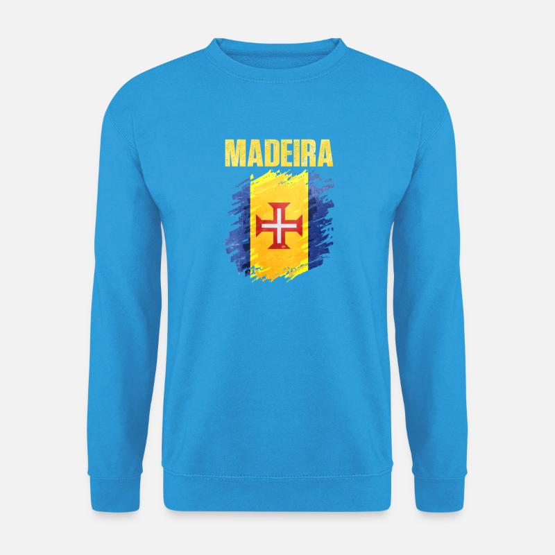 Madeira Flag Inspired Artistic Design - Unisex Pullover - Meeresblau