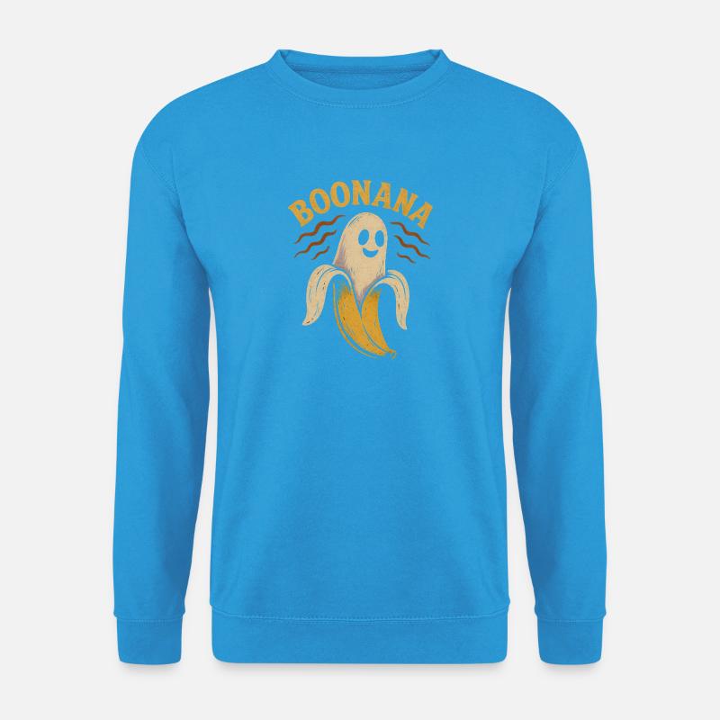 Lustiger Bananengeist mit Gesichtsillustration - Unisex Pullover - Meeresblau